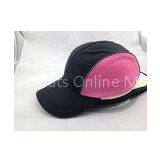 Blank Short Brim Dry Fit Mesh Running Hats 4 Panel Reflective Piping Trim For Sport