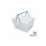 Small Retail Store Metal Shopping Basket Chrome Plating 400x300x215mm thumbnail-1