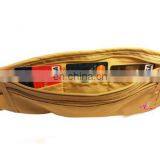 Beige Yellow Printed Rfid Blocking Cotton Hidden Wallet thumbnail-5