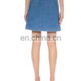 New Desigh Women Jean Skirt,Knee Length Women Denim Skirts,Blue Jean Skirt With Button Girl Denim Skirts thumbnail-3