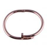 Shinny Black Decorative Stainless Steel Nail Bangles for Women thumbnail-3