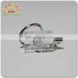 2016 New Design Factory Price Crystal 7 Color Flash Led Light Keychain New Design Key Holder