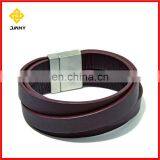 Wholesale Custom LOGO Genuine Leather Blank Leather Bracelet thumbnail-5