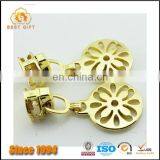 Guangdong Factory Wholesale Custom Garment Accessories Jacket Gold Metal Flower Zippers thumbnail-2