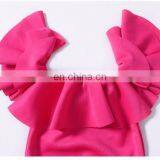 2019 Summer Newborn Baby Girl Sunsuit Solid Organic Cotton Infant Bodysuit Ruffle Baby Girl Romper Free Ship thumbnail-3