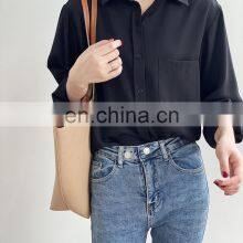 Women's Solid Color Elegant Silk Satin Summer Blouses & Shirts thumbnail-4