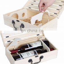 Pine Wood Double Ice Wine Bottle Packing Box Gift Box thumbnail-3