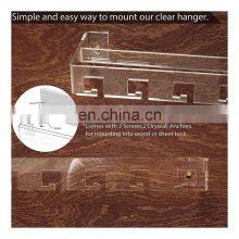 Hat Rack Holder,Acrylic Hanger With 7 Hooks,Baseball Caps Rack for Closet Door Wall Mount thumbnail-4