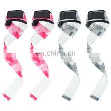 Custom Logo Deadlift Training Weight Lifting Straps For Wrist Gym Camo Powerifting Wrist Straps