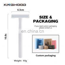 Lady Shaver Women Bikini Brass Handle Safety White Shaving Double Edge Safety Razor thumbnail-3