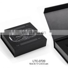 Black Wholesale Custom Logo Premium Luxury Cardboard Paper Gift Wig Hair Extension Magnetic Packaging Box Customized Ribbon Art