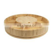 Rotating Bamboo Serving Tray and Cheese Serving Platter thumbnail-5