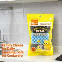 Custom Stainless Steel Scourer Pot Clean Scouring Pad for Kitchen Clean thumbnail-5