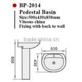BP-2014 Modern Bathroom Design, Quality Pedestal Basin, Bathroom Ceramic Hand Wash Sink Bash Bowl thumbnail-2
