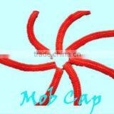 Disposable Red PP 14g/m2 Non Woven Mob Caps 18" 19" 20" 21" 24" Double Elastic Latex Free