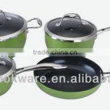 Hard-anodized Aluminium Cookware With High Temperature Painting Outside