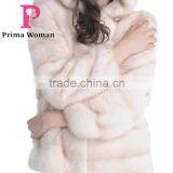 New Design Women Used Long Winter Coat With Pros Wear Mink Fur Hat Overcoat