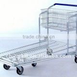 Folding Wire Steel supermarket trolley Cargo Cart warehouse trolley