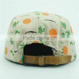 Hemp Fabric Custom Design 5 Panel Cap With Printing thumbnail-4