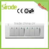 6 gang double way lighting switch sets for home