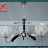 Hot sale vintage drop lamp glass&wooden chandelier lighting &E27 chandelier 8037-3