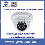 gwsecu 3.0mp cmos hd wdr water-proof ip ir mini bullet network security camera