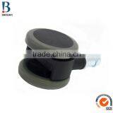China 2"grey Nylon PU Rubber Furniture Caster Wheels With Grip Ring Stem thumbnail-2