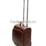 2016 Hot Selling Mens Leather Rolling Duffel Suitcase Bag for Short Traveling thumbnail-4