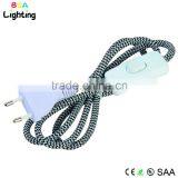 AC Power Cord Copper Braided Wire Plug for Pendant Light thumbnail-6