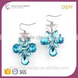E75317K01 Ethnic Earring Display Stand Setting With Blue Crystal Rhinestone Stone Earrings From Color Prep Group (aug market)