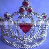 6.5cm High Metallic Silver Party Princess Plastic Tiaras and Crowns thumbnail-5