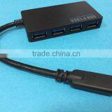 The Newest USB 3.1 Type C Male to Four Port USB 3.0 A Type Female Hub thumbnail-1