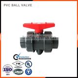 3/4" light grey plastic pvc ball valve