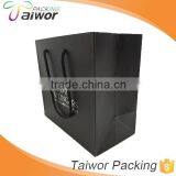 Black Color Silver Foil Stamping Carved Luxury Paper Shopping Bag thumbnail-4