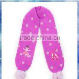 100% Acrylic Ballerina Knit Child Hat Scarf Gloves Set thumbnail-3