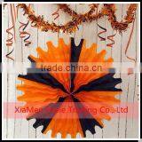 Orange and Black DIY Tissue Paper Fan Halloween Outdoor Decoration thumbnail-1