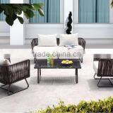 2015 Newest Poly Rattan Outdoor Garden Sofa Set Furniture (1.2mm Alu Frame Powder Coated,5cm Thick Cushion, Waterproof Fabric) thumbnail-1