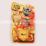 1092575 Wood Natural Colour Plastic Spinng Top With Light and Music thumbnail-1