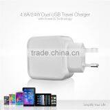 CE FCC ROHS Dual Usb EU Plug Travel Charger 24W for IPhone/iPad and Samsung thumbnail-4