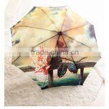 Black Handle Auto Open Digital Print Umbrella thumbnail-2