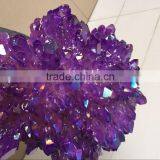 Decorative Large Natural Rock Quartz Purple Crystal Clusters for Sale thumbnail-5