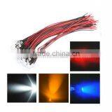 DC24V 5mm LED 20cm Pre Wired Green LED Light Bulb