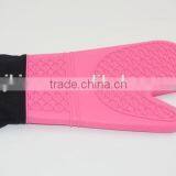 Silicone Lovely Gloves Honey Peach Color Oven Mitts With Cotton Inside thumbnail-2