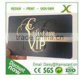 Free Sample..!! Matte Black VIP Card/ UV Spot Matte VIP Card/gold Printing Black Card
