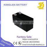 kanglida 12v Factory direct sale 12v 1.3ah sealed vrla battery 1.3 ah power accumulator