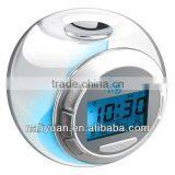 Table round clock with light&calendar digital round clock