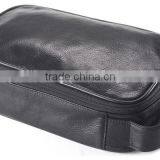Boshiho Full Grain Cowhide Leahter Cosmetic Men Makeup Bag