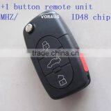 New Key Au 3+1 Button Remote Unit (315MHZ/ID48 Chip) 4DO 837 231 P 4DO 837 231 E