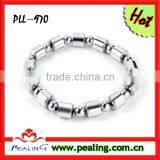 2014 New Design Fashion Palting Silver Black Gallstone Bracelet Magnetic Therapy Health Bracelet thumbnail-1