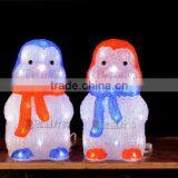 New design 3D penguins small led christmas motif light